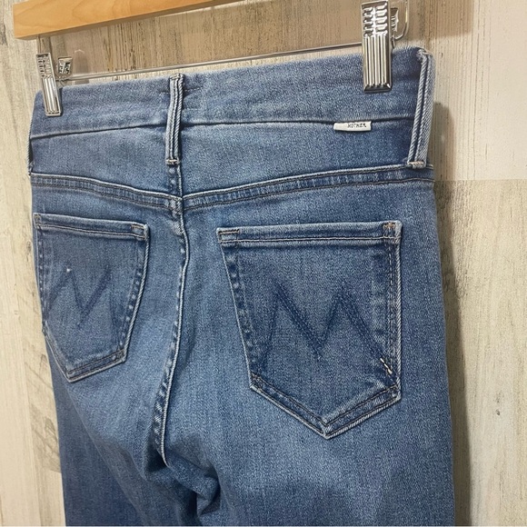Mother The Looker Crop Skinny Jeans- Hey Sun Medium Wash size 24 - Picture 5 of 7
